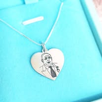 Collar de plata con foto a láser | Joyas personalizadas Mia Joyas