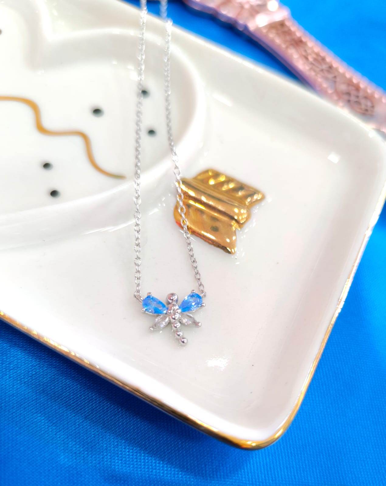 Collar Libélula Celeste - Imagen 2