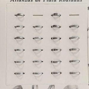 Alianzas de plata rodiadas