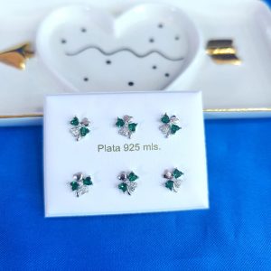 Pendientes Trébol Plata