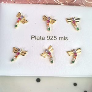 Pendientes libélula dorados