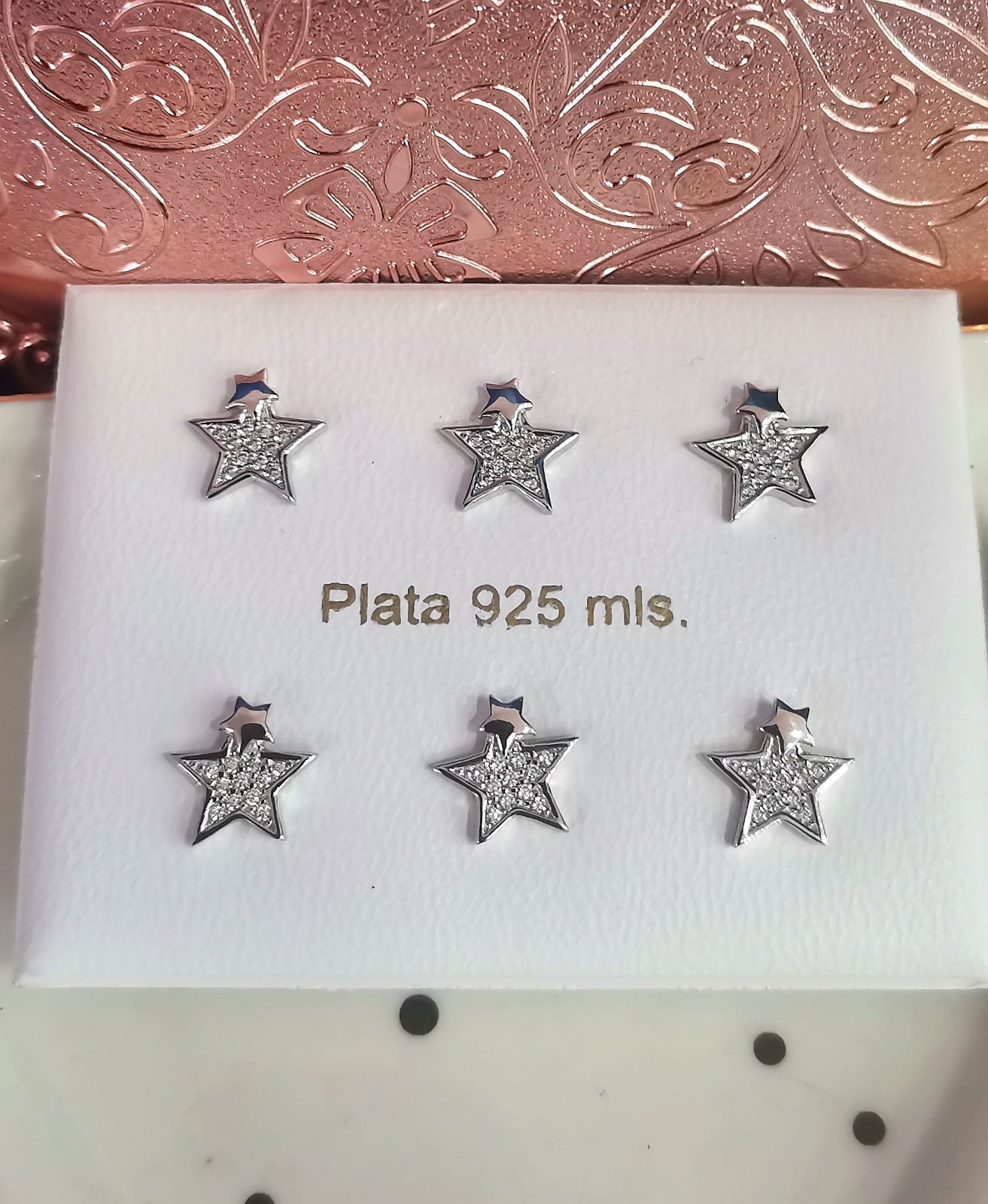 Pendientes de plata de estrella